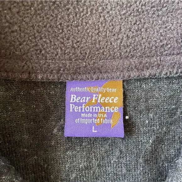Bear Fleece Performance 1/4 Zip Men’s Pullover Jacket Black (Size L) - Picture 8 of 10